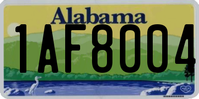 AL license plate 1AF8004