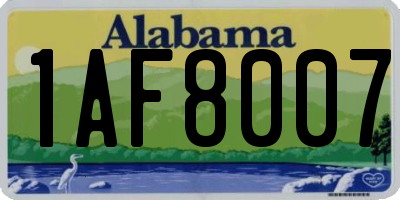 AL license plate 1AF8007