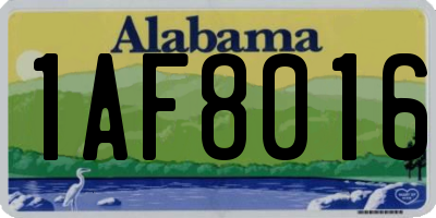 AL license plate 1AF8016