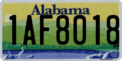 AL license plate 1AF8018