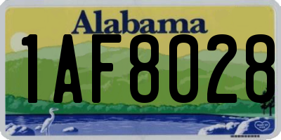 AL license plate 1AF8028