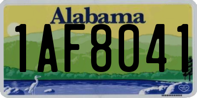 AL license plate 1AF8041