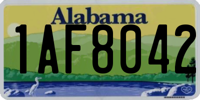 AL license plate 1AF8042