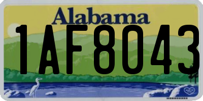 AL license plate 1AF8043