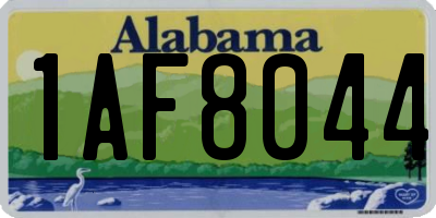 AL license plate 1AF8044