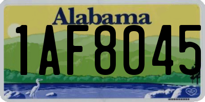 AL license plate 1AF8045