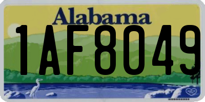 AL license plate 1AF8049