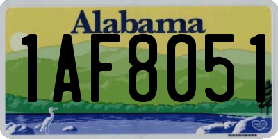 AL license plate 1AF8051