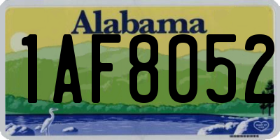 AL license plate 1AF8052