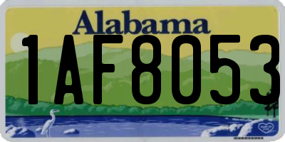 AL license plate 1AF8053