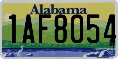 AL license plate 1AF8054