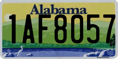 AL license plate 1AF8057