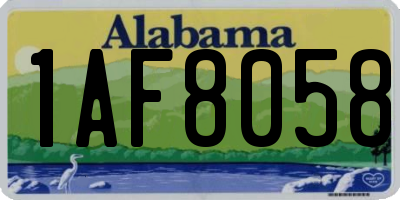 AL license plate 1AF8058