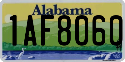 AL license plate 1AF8060