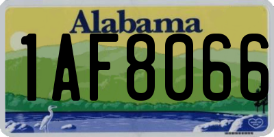 AL license plate 1AF8066