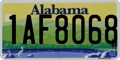 AL license plate 1AF8068