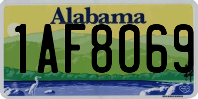 AL license plate 1AF8069