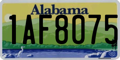 AL license plate 1AF8075