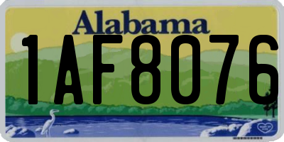 AL license plate 1AF8076