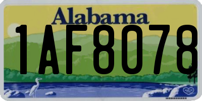 AL license plate 1AF8078