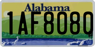 AL license plate 1AF8080