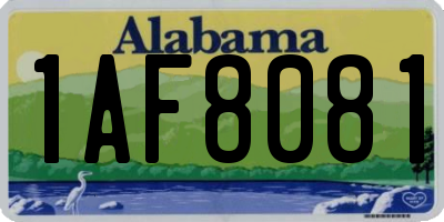 AL license plate 1AF8081