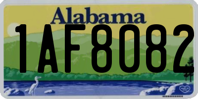 AL license plate 1AF8082