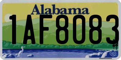 AL license plate 1AF8083