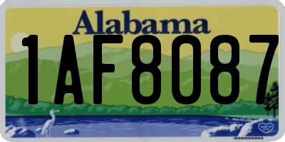 AL license plate 1AF8087