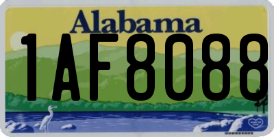AL license plate 1AF8088