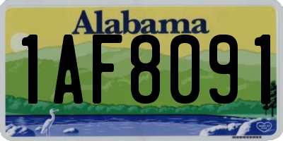 AL license plate 1AF8091