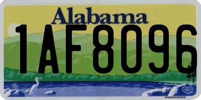 AL license plate 1AF8096