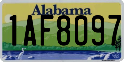 AL license plate 1AF8097