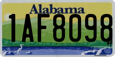 AL license plate 1AF8098