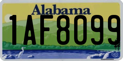 AL license plate 1AF8099