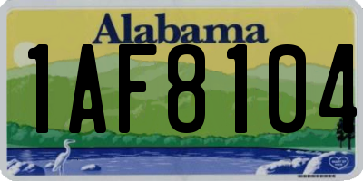AL license plate 1AF8104