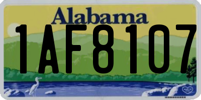 AL license plate 1AF8107