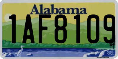 AL license plate 1AF8109
