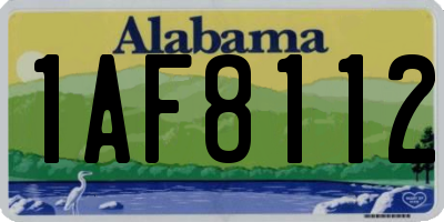 AL license plate 1AF8112