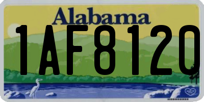 AL license plate 1AF8120