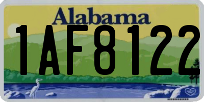 AL license plate 1AF8122