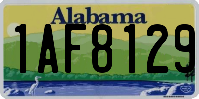 AL license plate 1AF8129