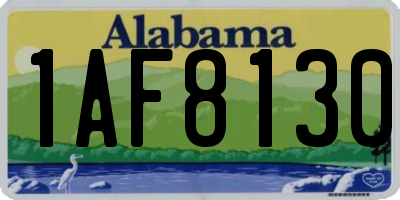 AL license plate 1AF8130