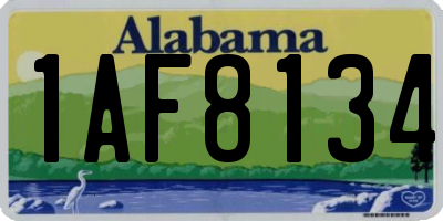 AL license plate 1AF8134