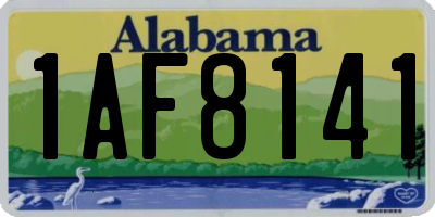 AL license plate 1AF8141