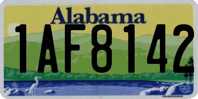 AL license plate 1AF8142