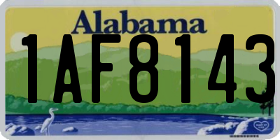 AL license plate 1AF8143