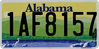 AL license plate 1AF8157