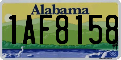 AL license plate 1AF8158
