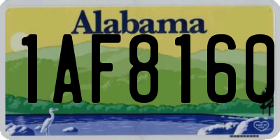 AL license plate 1AF8160
